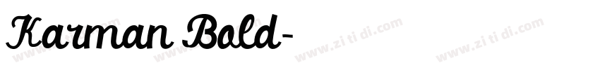 Karman Bold字体转换